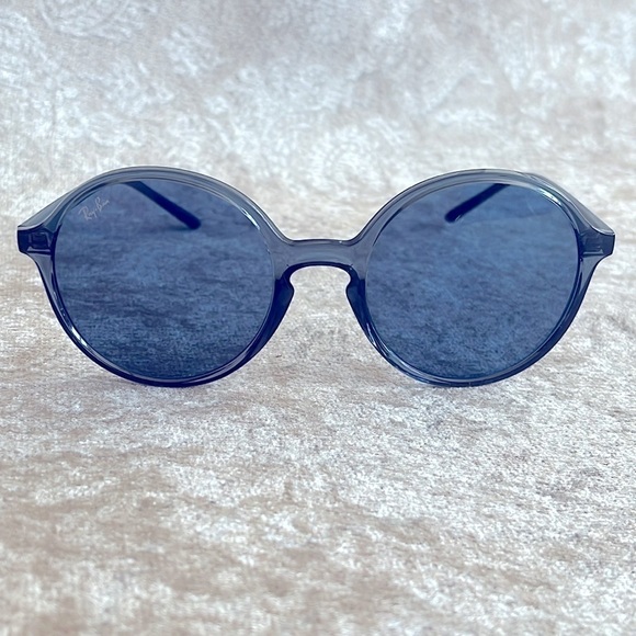 NWOT Ray-Ban Retro 60s Round Frames Translucent Blue Sunglasses main image 11